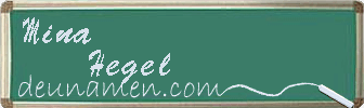 Mina Hegel Visitenkarte